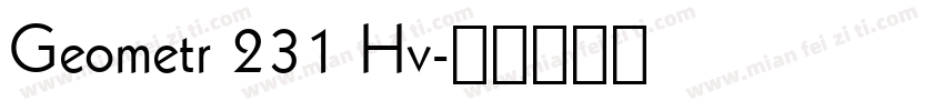 Geometr 231 Hv字体转换